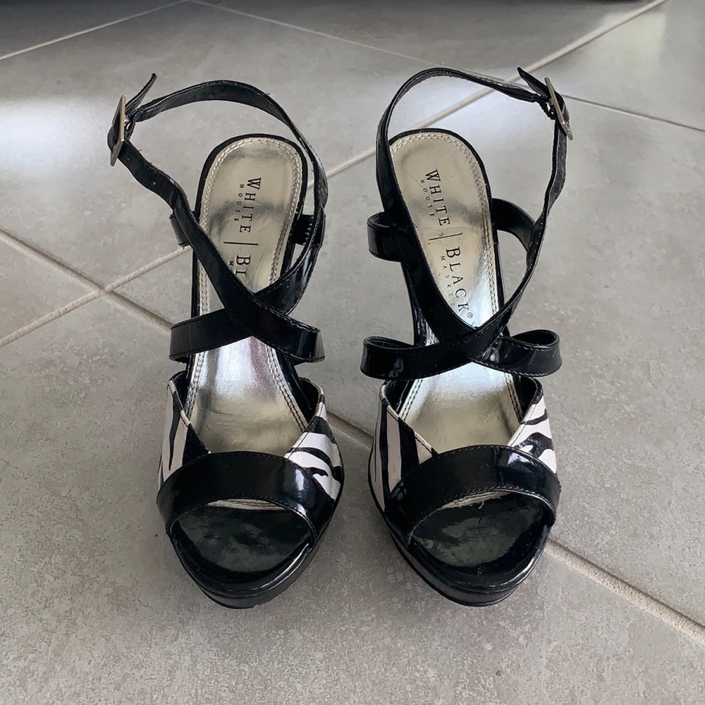 White House Black Market zebra print. Size 7